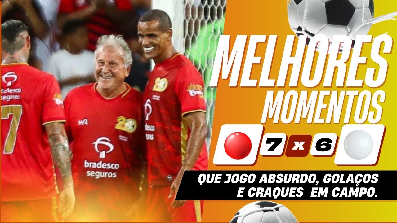 Jogo das Estrelas | Time Vermelho 7x6 Time Branco | Gol do Zico