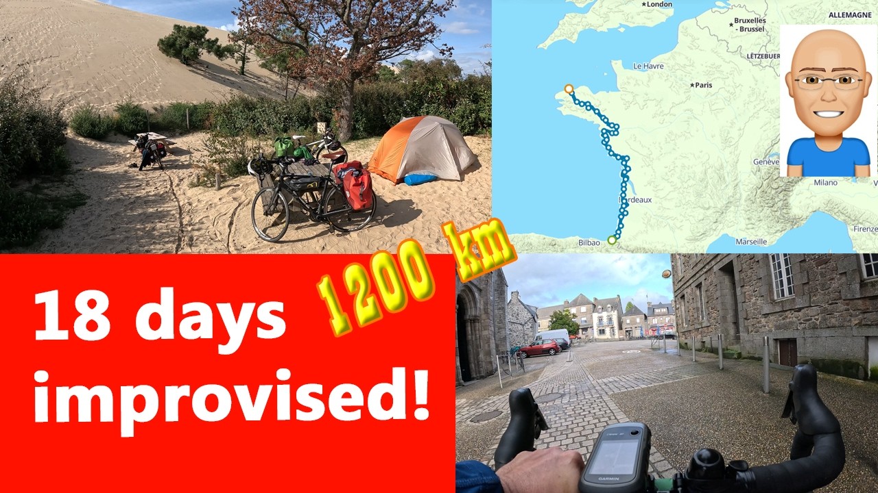 1200km Bike Camping Across France: The Great Crossing - Roscoff to Hendaye