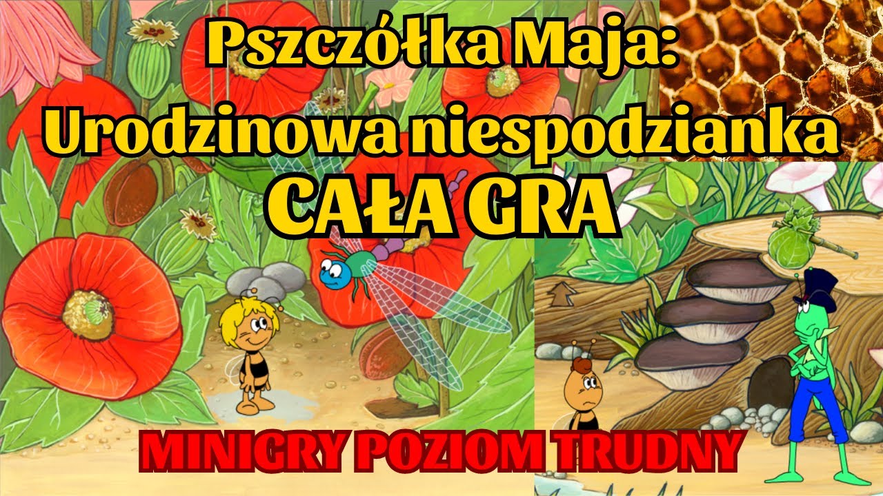 Pszczółka Maja: Urodzinowa niespodzianka - Cała gra (Minigry poziom trudny)