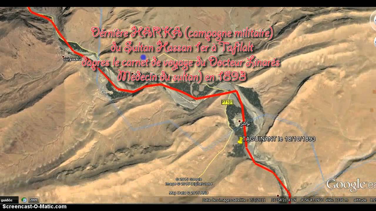 اخر حركة للسلطان العلوي الحسن الأول لتافيلالت سنة 1893