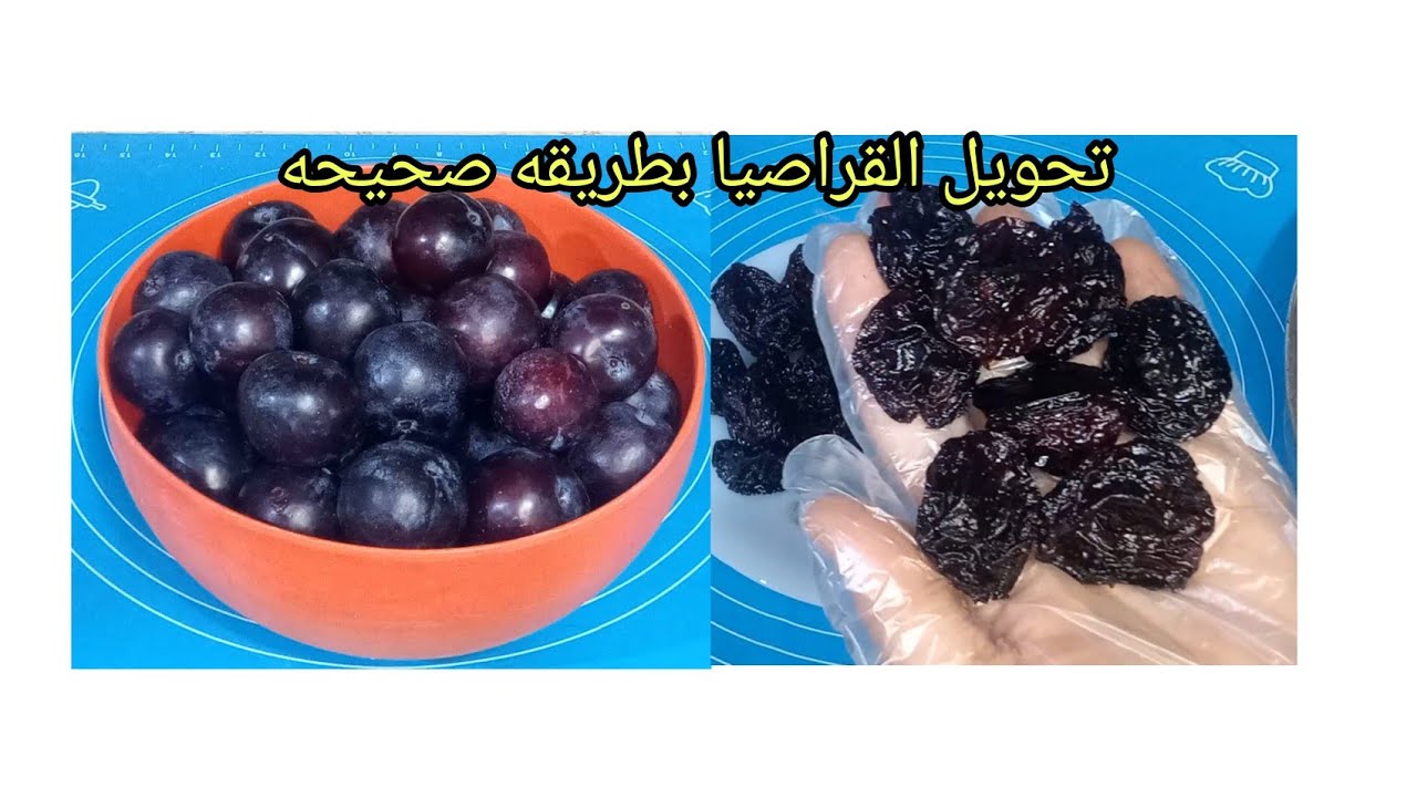 طريقه تجفيف البرقوق لعمل القراصيا في المنزل