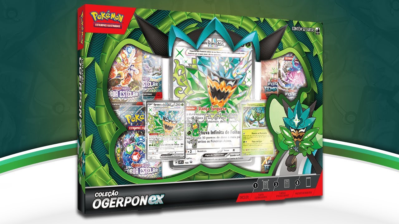 Box Pok&eacute;mon Cole&ccedil;&atilde;o OGERPON ex, nova box boa para competitivo e para o colecionismo!