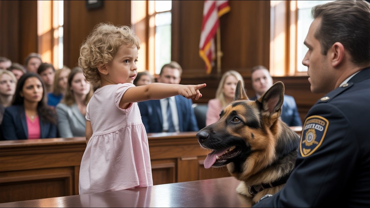 No One Expected This: A 3-Year-Old Girl Pointed at a Police Dog in Court and Said Two Words