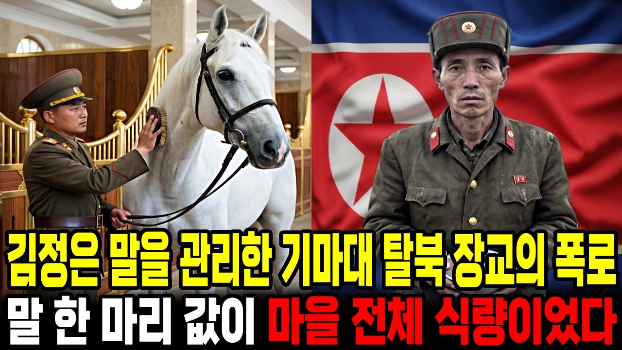 김정은의 말을 관리한 북한 기마대 탈북 장교의 폭로, 말 한 마리 값이 마을 전체 식량이었습니다