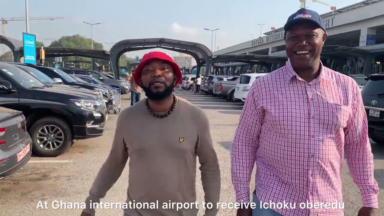 MC BRIGHT COMEDY RECEIVED ICHOKU OBEREDU AT GHANA INTERNATIONAL AIRPORT 