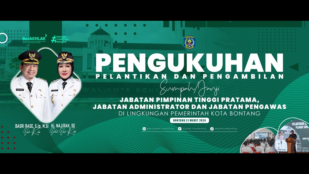 Pengukuhan dan Pelantikan Pejabat di Lingkungan Pemerintah Kota Bontang