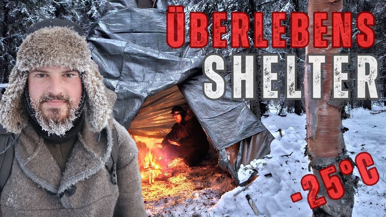 Shelter mit Feuer für extreme kälte / Tipi / Sami-Hütte / Survival