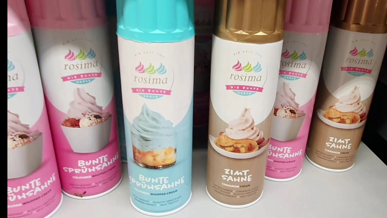 واخيرا فيديو أنواع الكريمة (كريمة الطبخ ،الحلويات ،البخاخ،الشانتيه )في المولات الالمانية💯😍