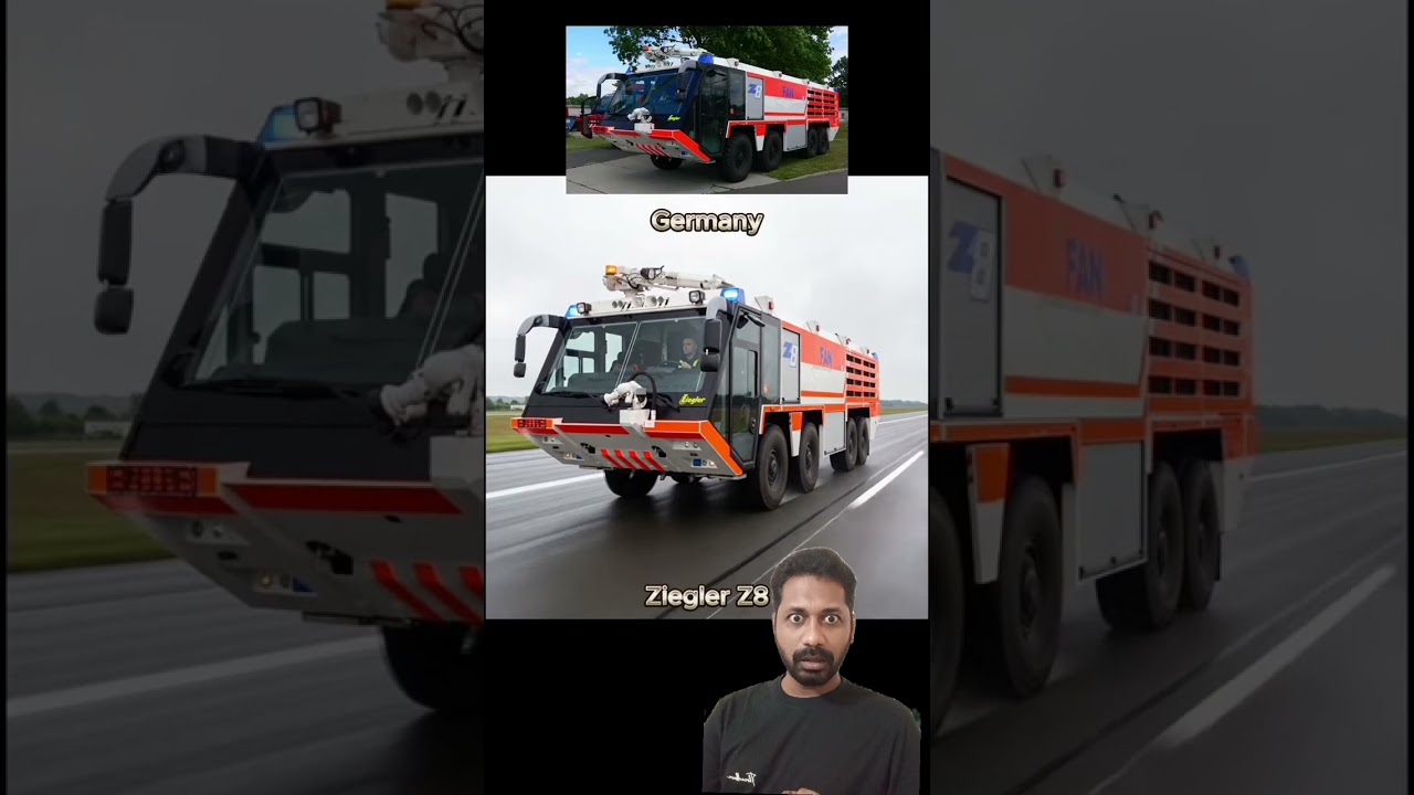Airport Fire Trucks: 8 Legends #firetruck #emergencyvehicles #firefighters #shorts