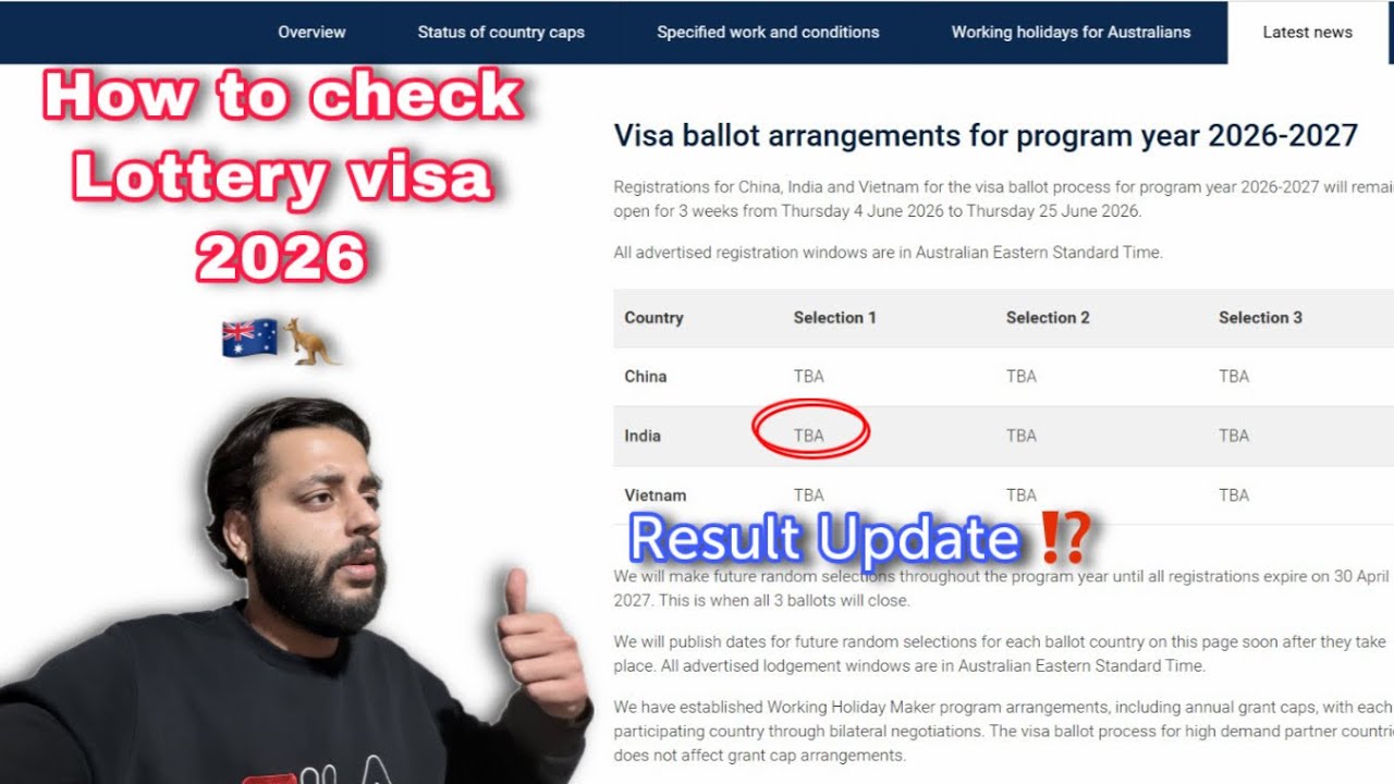 Australia 🇦🇺 lottery visa 2026‼️Result Update Not announced Today* | Lottery visa 2026 | C4U