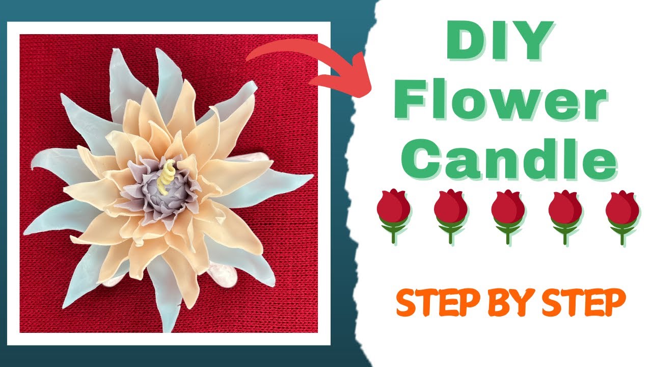 How to Make a Stunning Dahlia Flower Candle | DIY Beeswax Candle Tutorial for Beginners