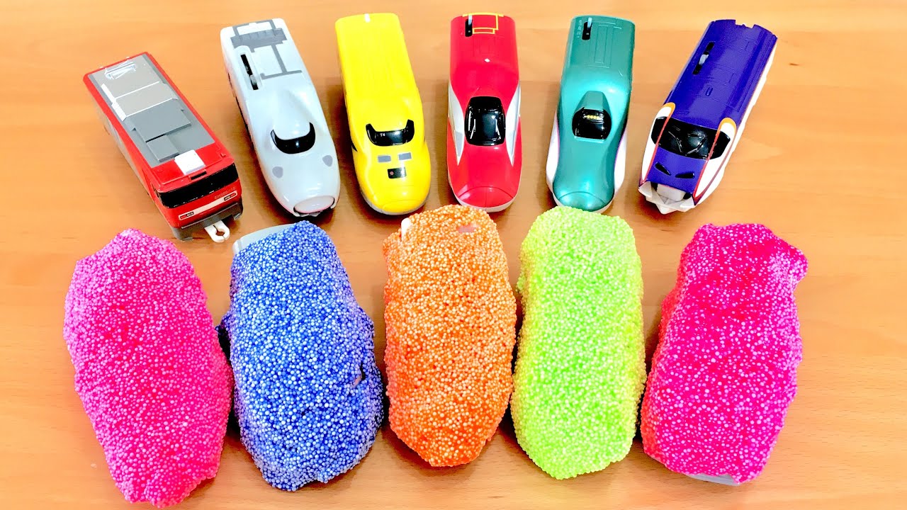 ハッピーセット プラレール つぶつぶ粘土から何がでるかな電車 マクドナルド マック ドクターイエロー かがやき 金太郎 ラビュー MAX  ダイソー 100均 DAISO train toy 子供向け