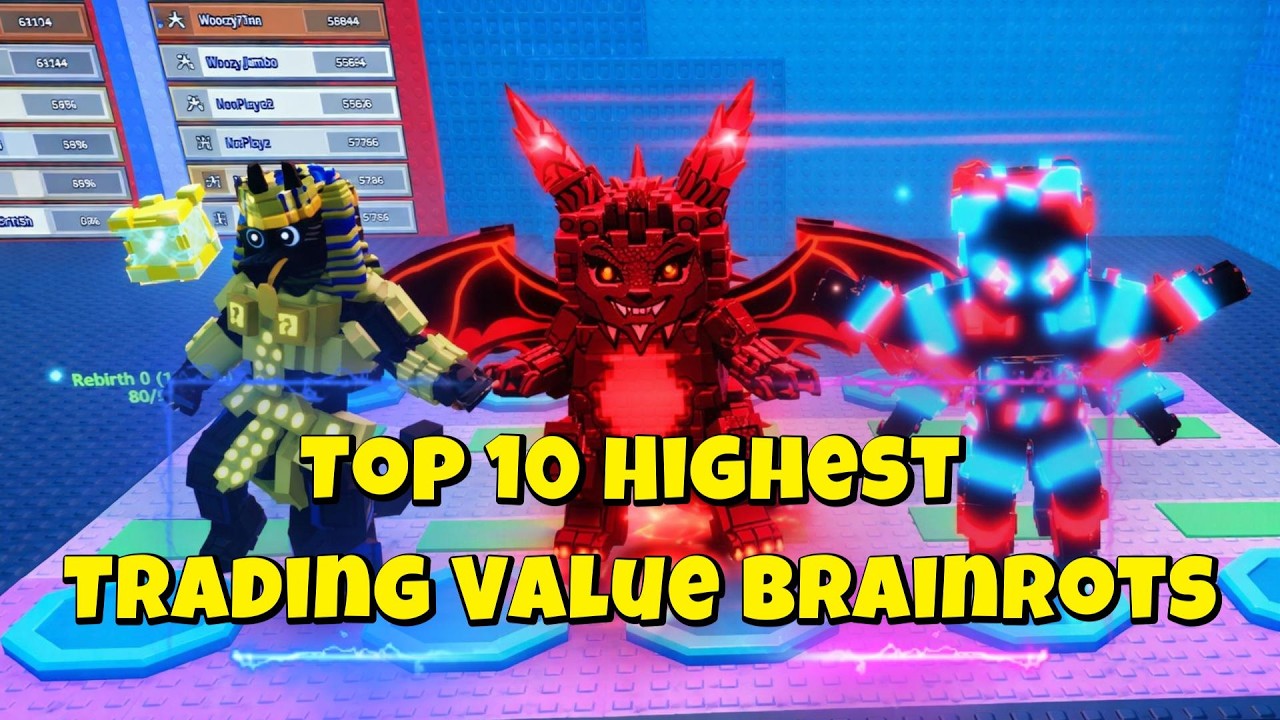 Топ-10 самых ценных для торговли «мозговых заморочек» в Escape Tsunami for Brainrots