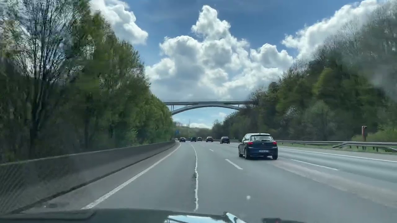 Cruising  on the legendary German Autobahn &ndash; the thrill of unrestricted driving !!!