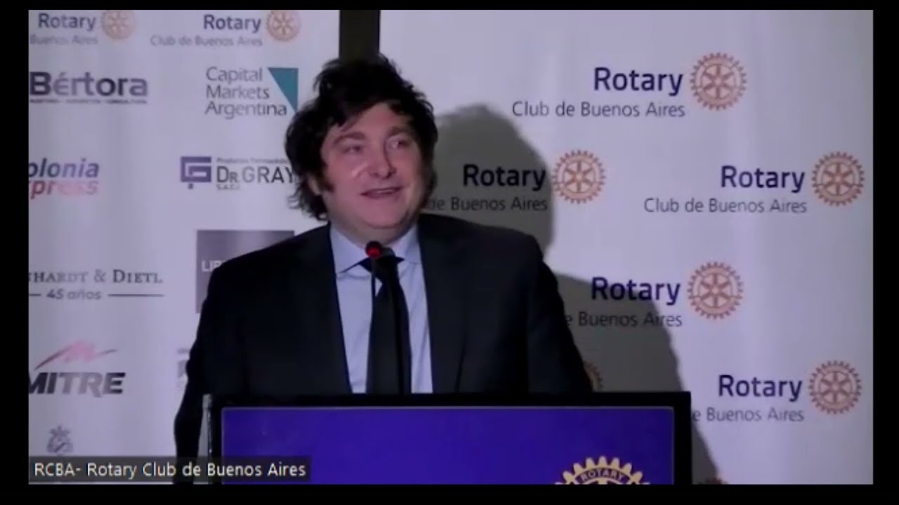 Javier Milei en el Rotary Club de Buenos Aires