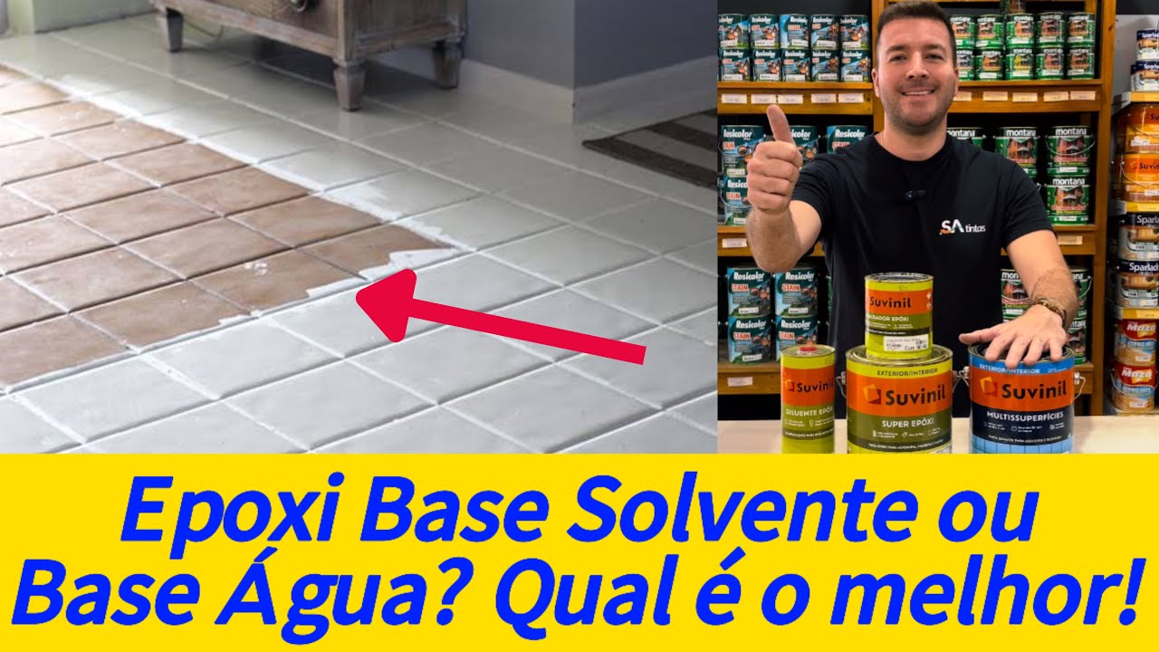 Saiba a Diferença entre Tinta Epóxi Base Solvente e Base Água Suvinil - Piso e Azulejos Cerâmica