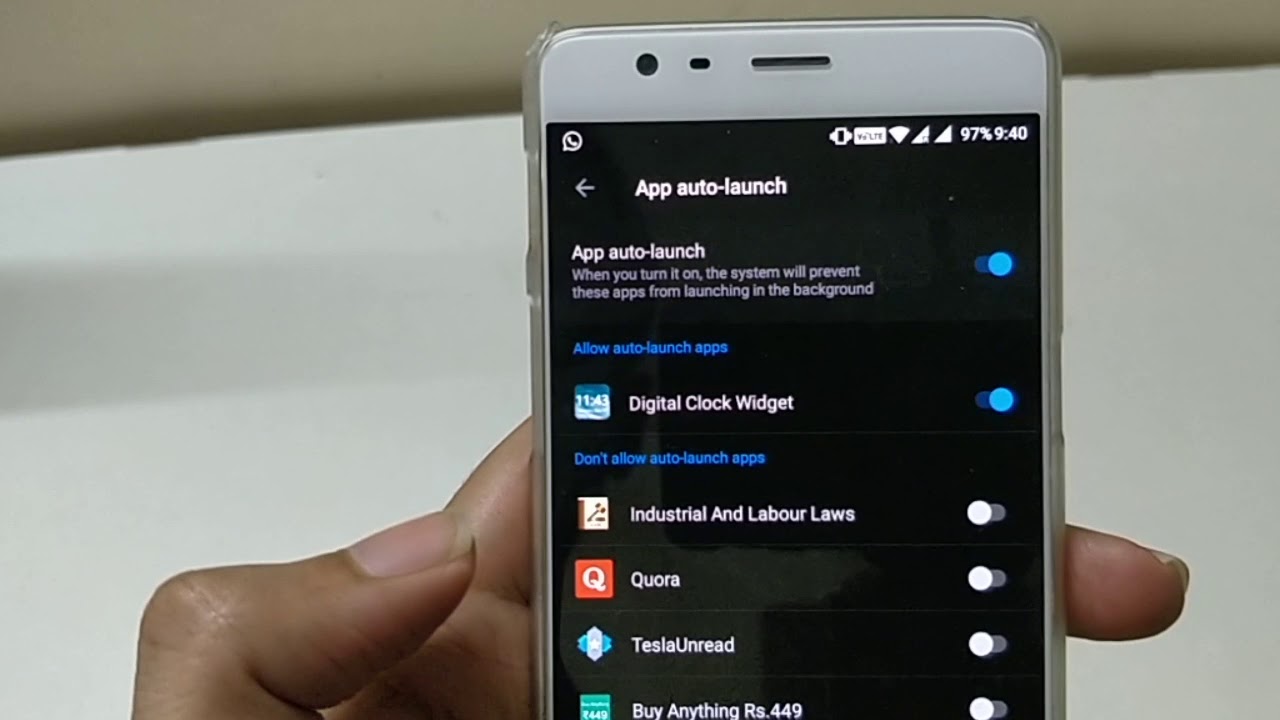 Oneplus 3/3T Auto App Launch Feature To Improve Battery Life