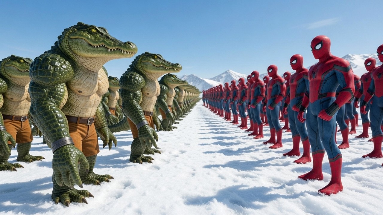 ÖRÜMCEK ADAM ORDUSU VS TİMSAH ADAMLAR | Ultimate Epic Battle Simulator