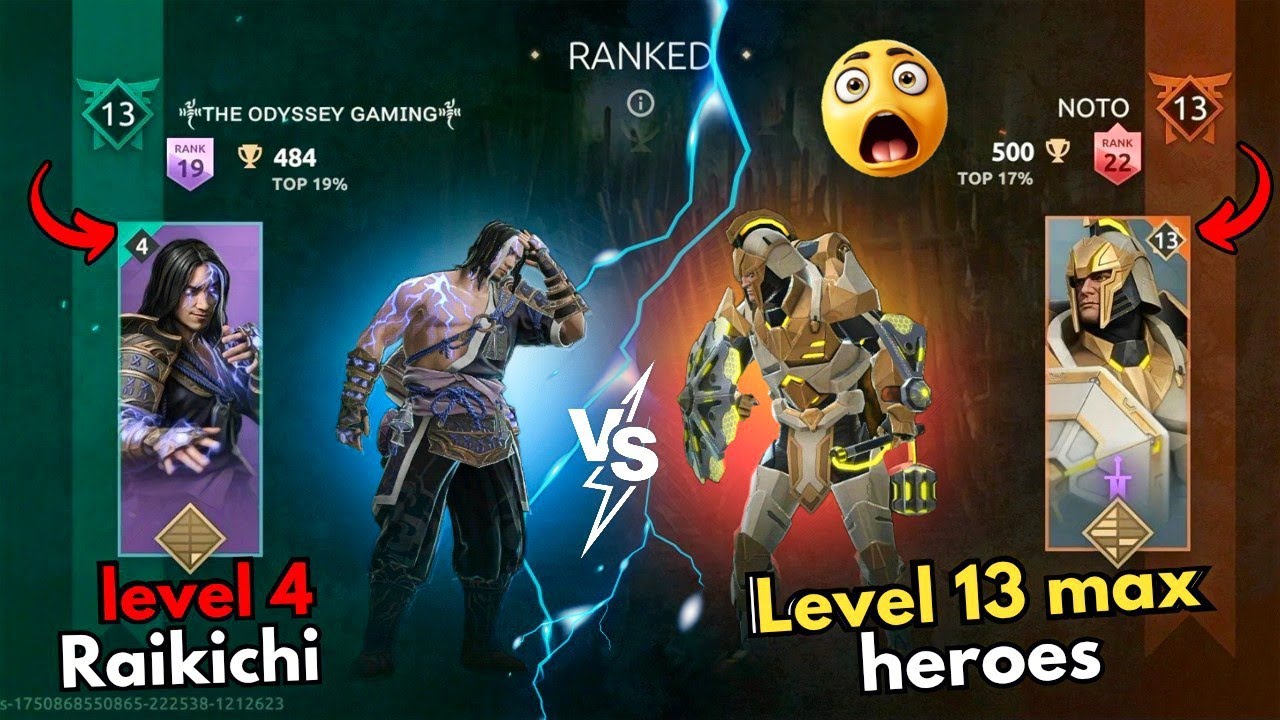 How POWERFUL is LOW LEVEL RAIKICHI ?😵&zwj;💫 level 4 Raikichi vs Max level Heroes || Shadow Fight 4 Arena