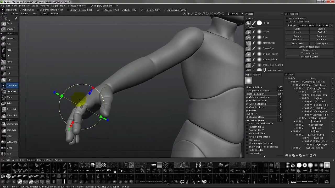 3D Coat Feature: Transform Tool Improvements