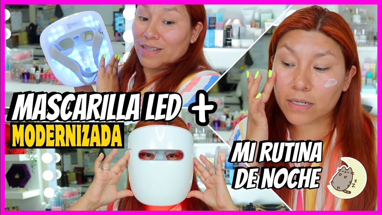 ADIOS ARRUGAS⁉️PROBANDO NUEVA MASCARILLA LED HIME SAMA + MI RUTINA DE NOCHE ACTUALIZADA (SKINCARE)