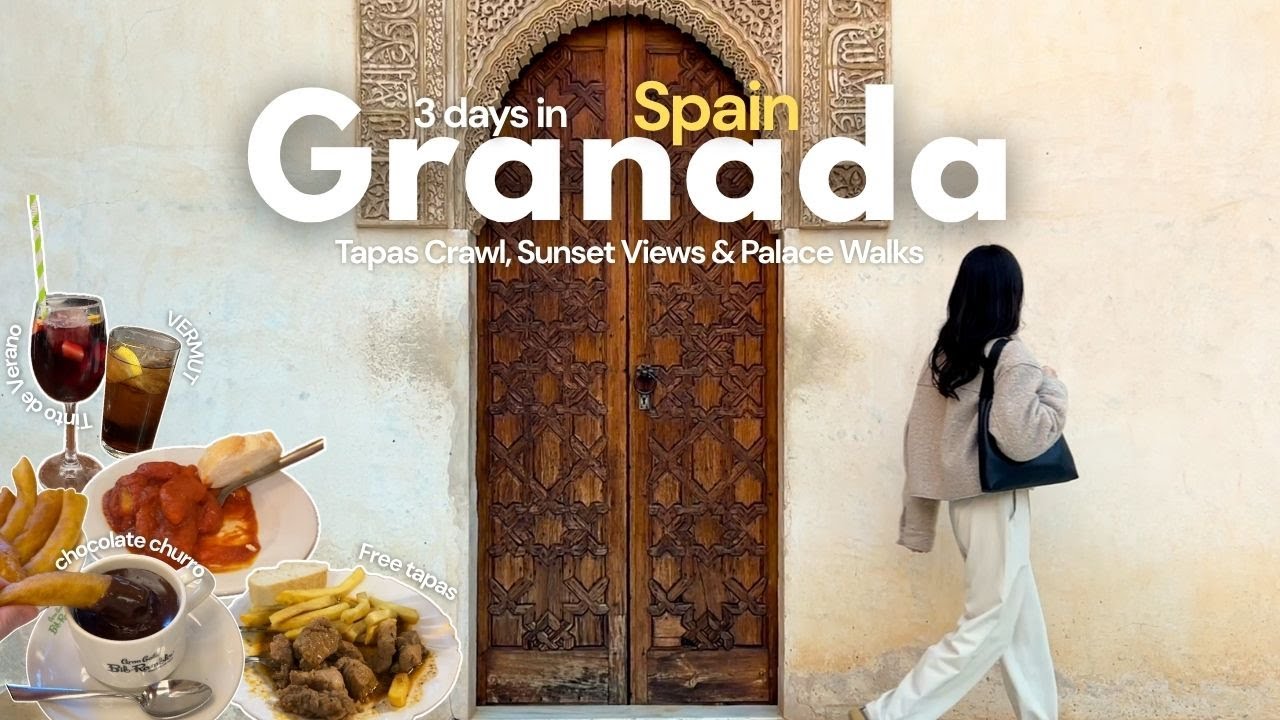 [Spain vlog] 3 Days in Granada｜alhambra palace, 7 tapas bars & sunset view from San Nicolás