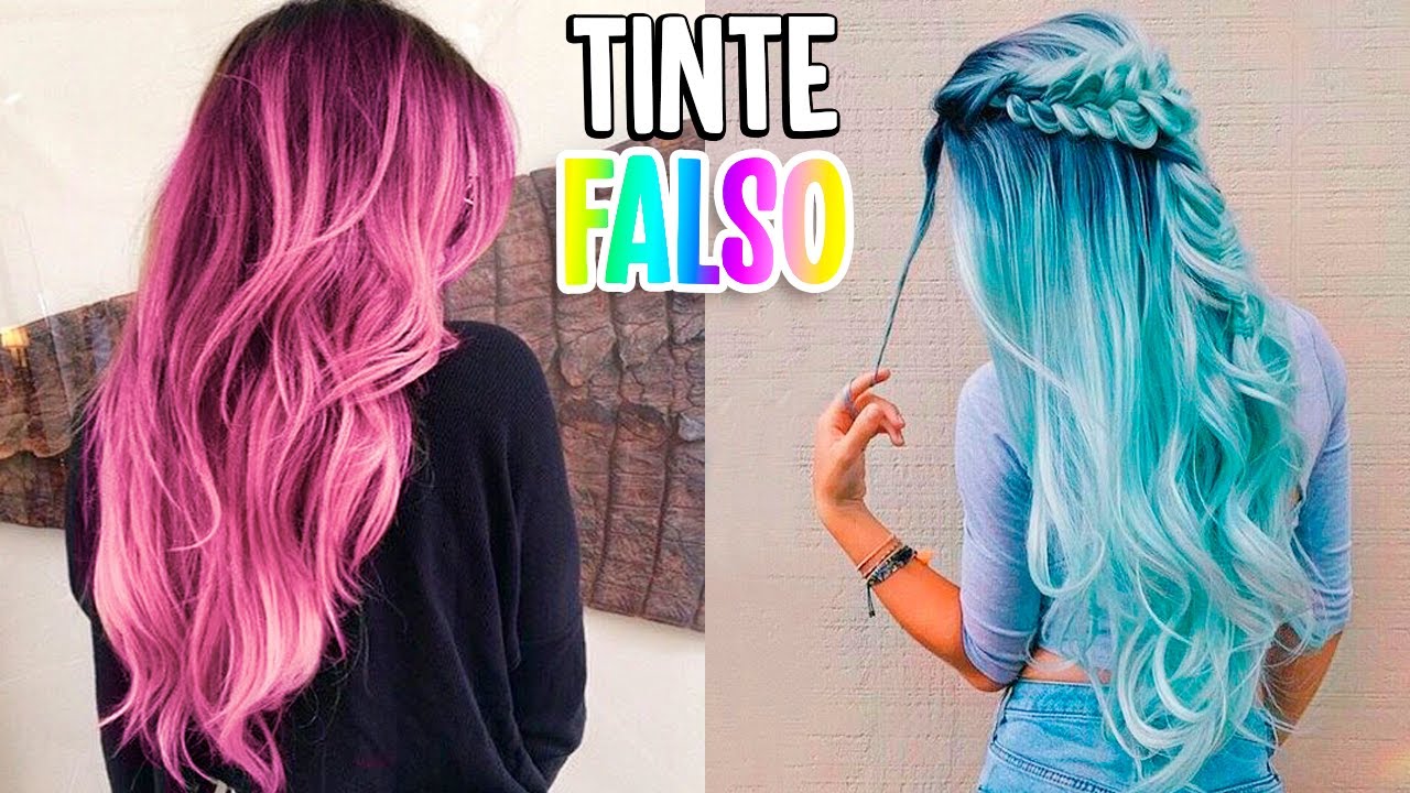 Como hacer TINTE DE CABELLO FALSO en casa y que parezca REAL ❤️8 IDEAS