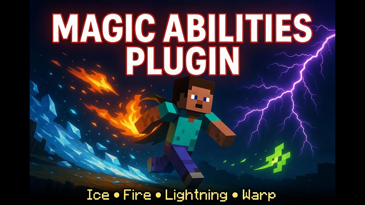 How to Install & Use the Magic Abilities Plugin in Minecraft (Ice, Fire, Lightning & More!)