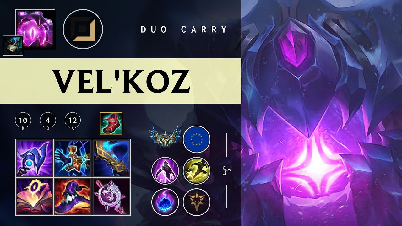 Vel'Koz Carry vs Ezreal - EUW Challenger Patch 26.03