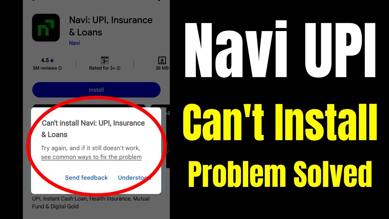 Fix Can't install Navi UPI App Play Store Not Download Problem Solved