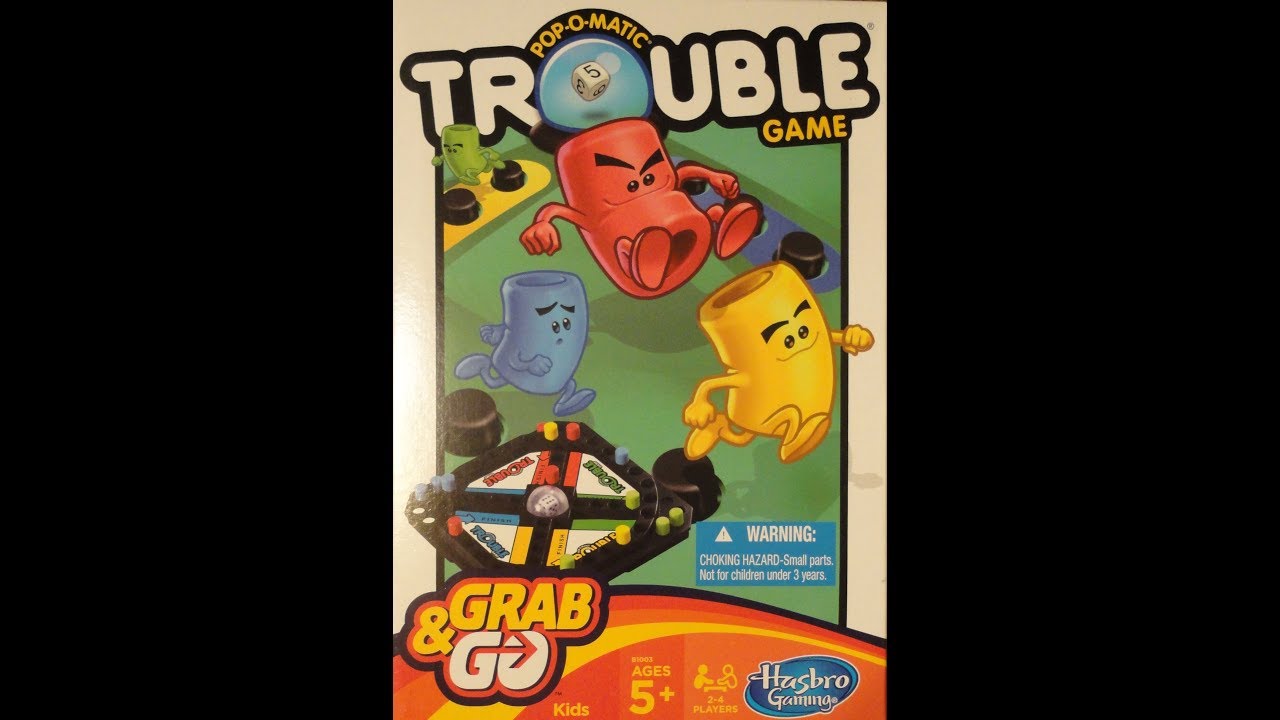 What's Inside - Trouble Grab & Go Board Game (2014, Hasbro)