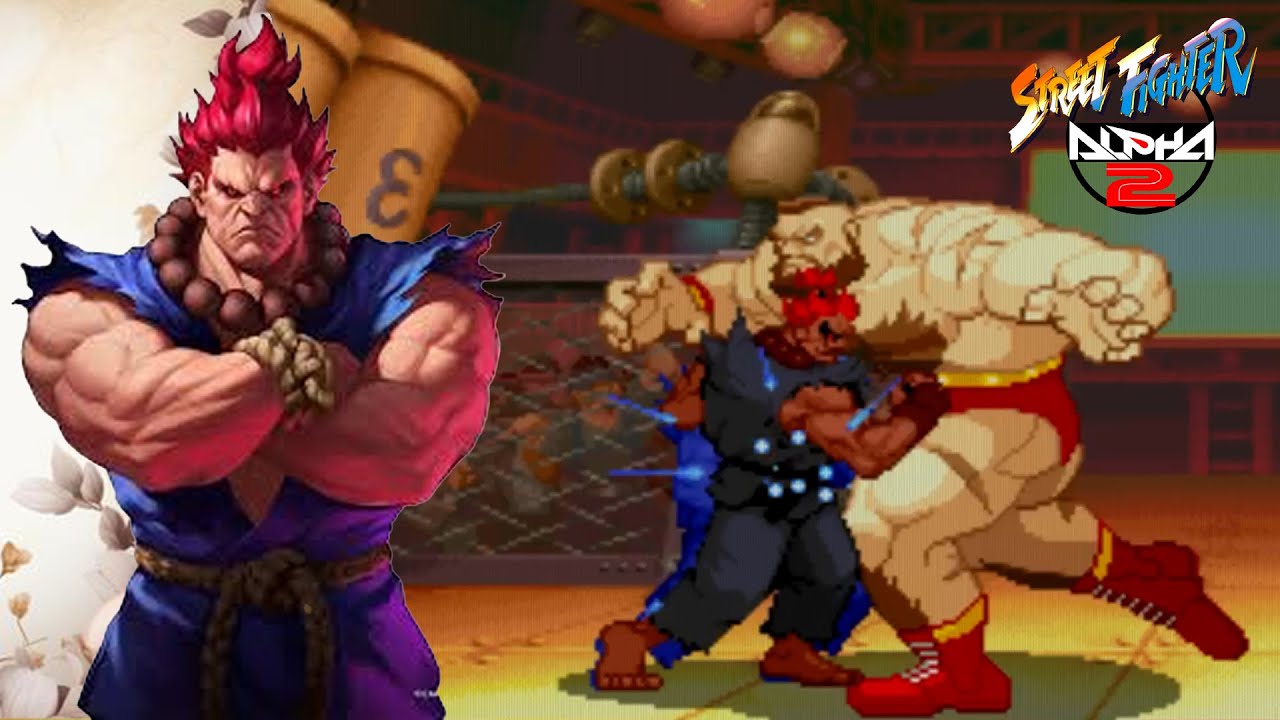 Unstoppable Akuma in Street Fighter Alpha 2 (1996) !