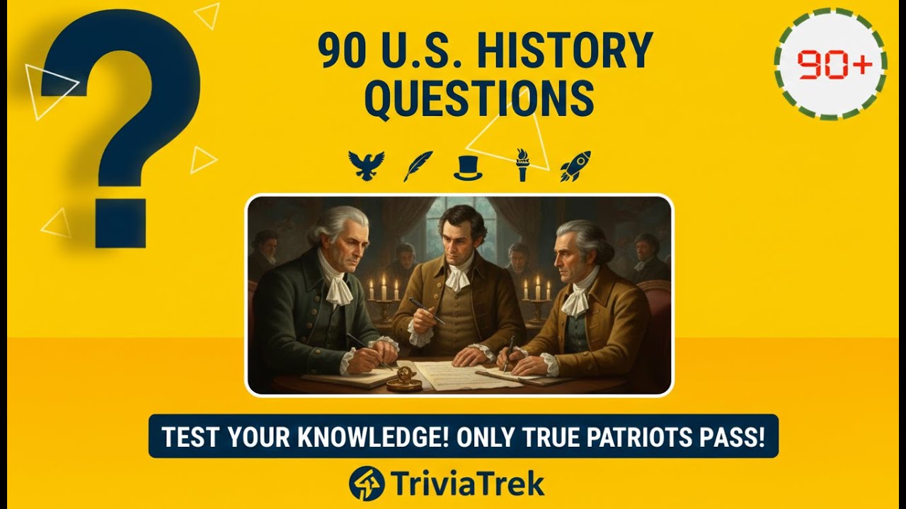The Challenger: 90 U.S. History Questions! Only True Patriots Can Pass 🇺🇸