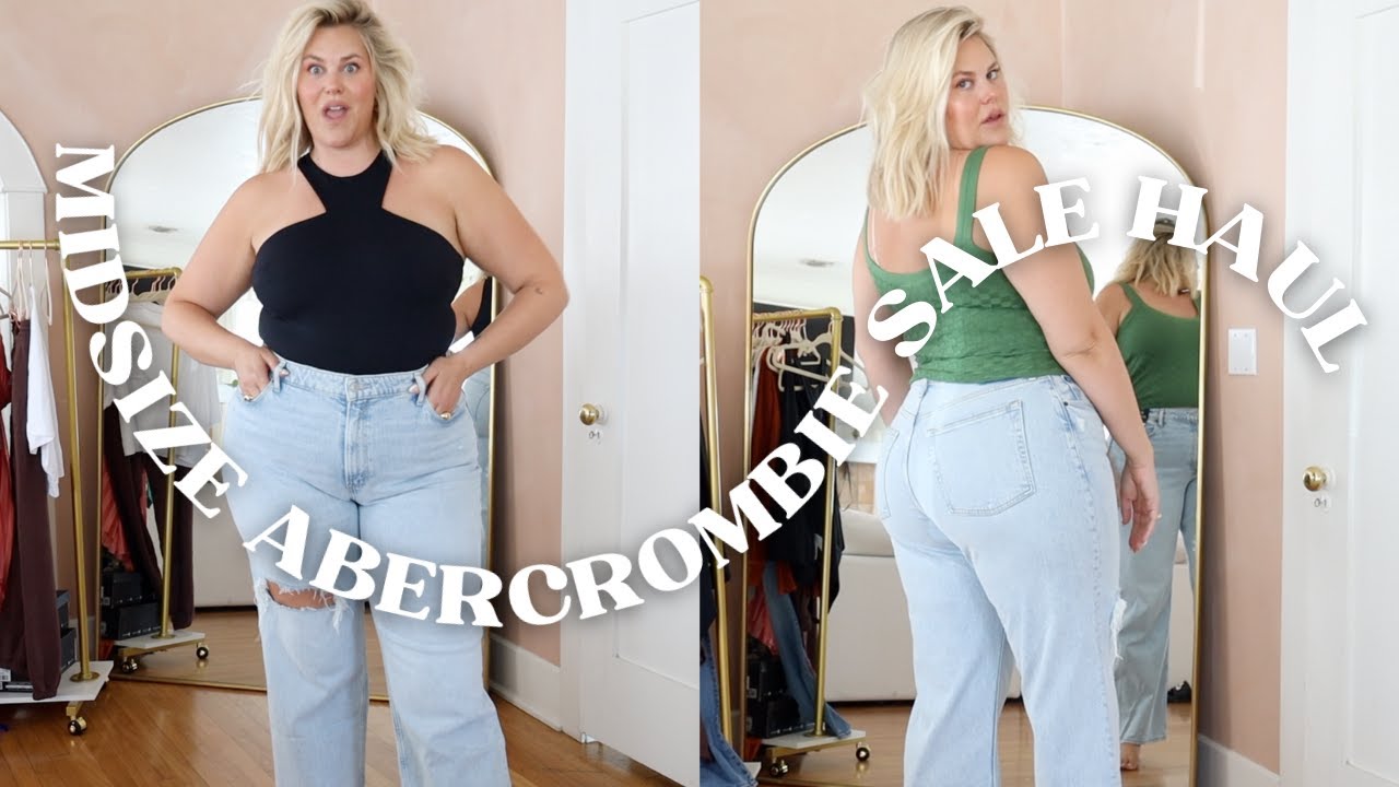 MIDSIZE ABERCROMBIE 40% OFF SALE TRY ON HAUL | DENIM | FALL TRANSITION PIECES | SIZE 14/16 | UK 18 |