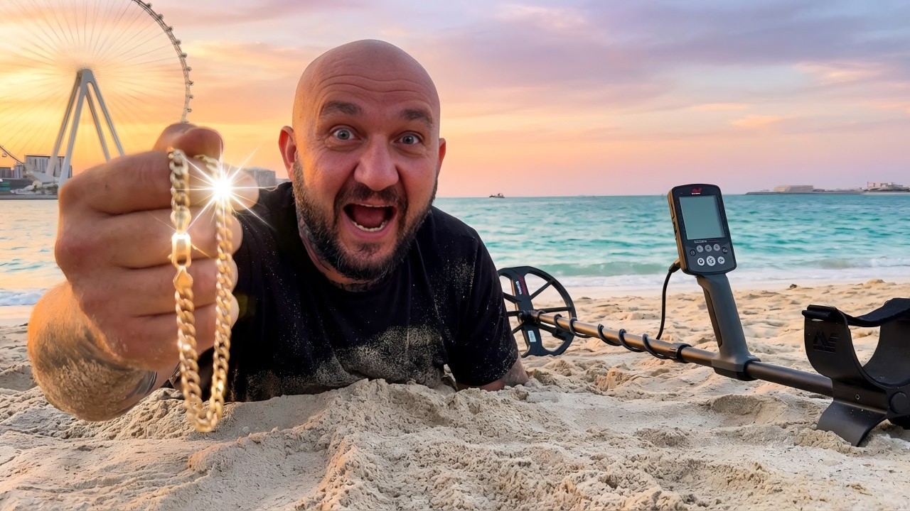 Troviamo un Braccialetto D'ORO in Spiaggia con il METAL DETECTOR