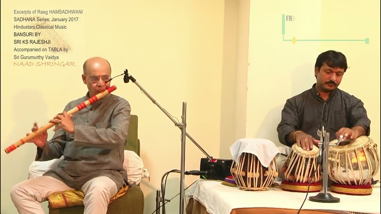 Raag HAMSADHWANI by Sri KS RAJESHJI - Short Aalaap  followed by a Composition in TEEN TAAL 16 beats.