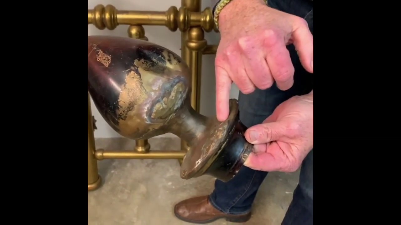 Brass Restoration | 1880's Brass Bed - Before