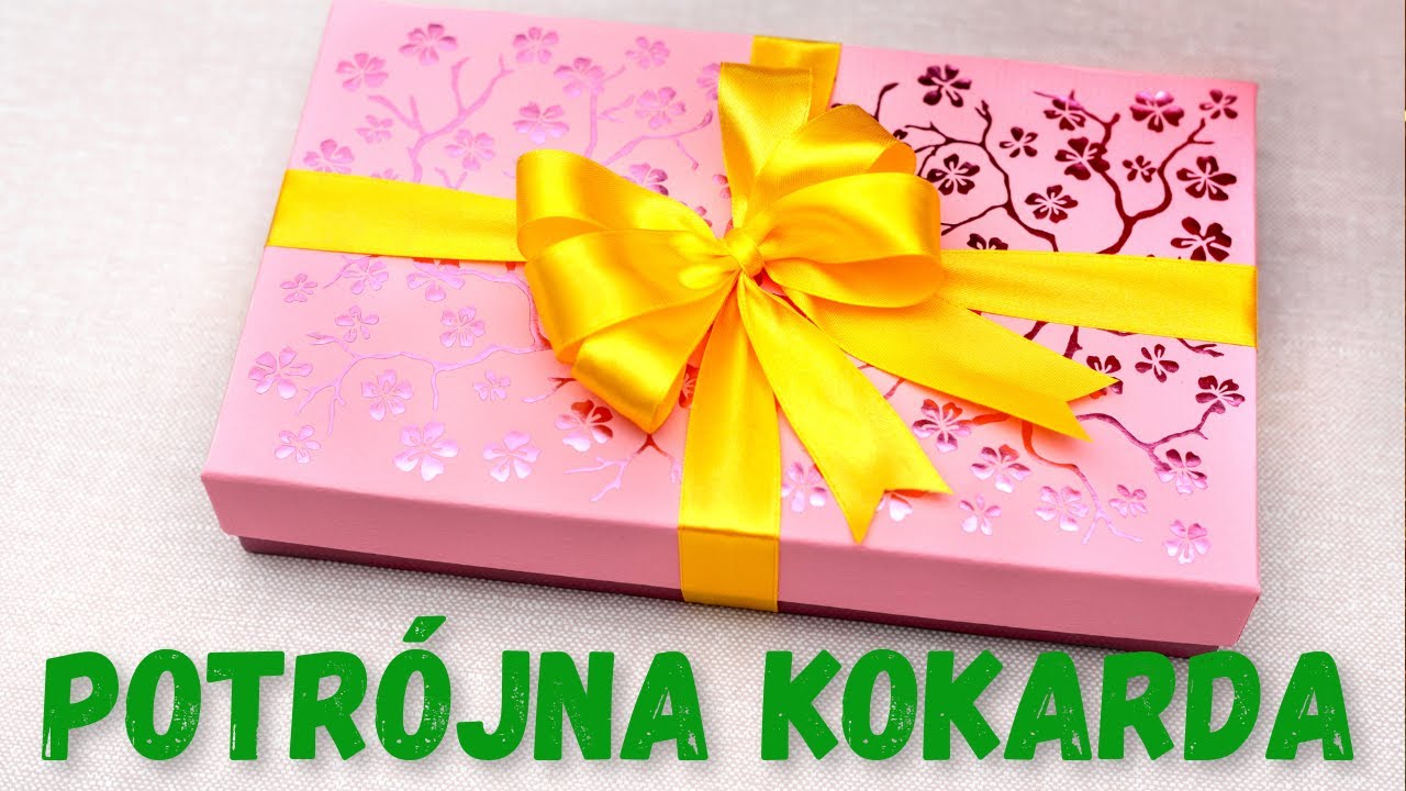 Jak zawiązać potrójną kokardę na prezencie? 🎀 Jak zapakować prezent