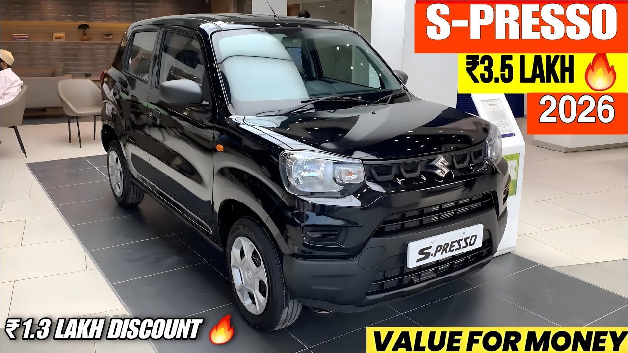 Maruti S-Presso New  Model 2026 सिर्फ़ ₹3.5 लाख Maruti S Presso Review Hindi