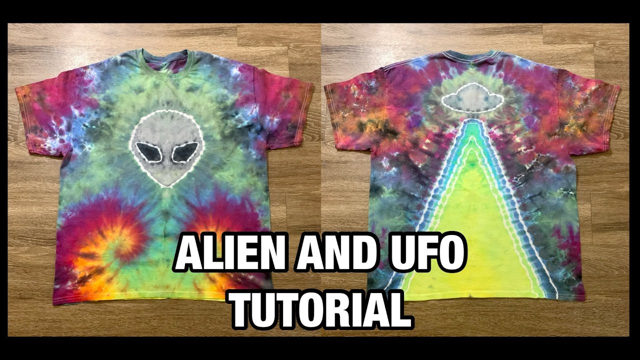 Alien and UFO Tie Dye Tutorial