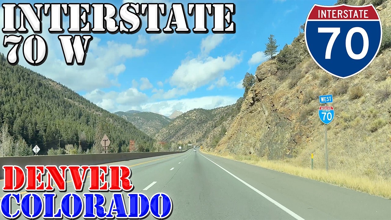 I 70 West - Denver to Silverthorne - Colorado - 4K Highway Drive