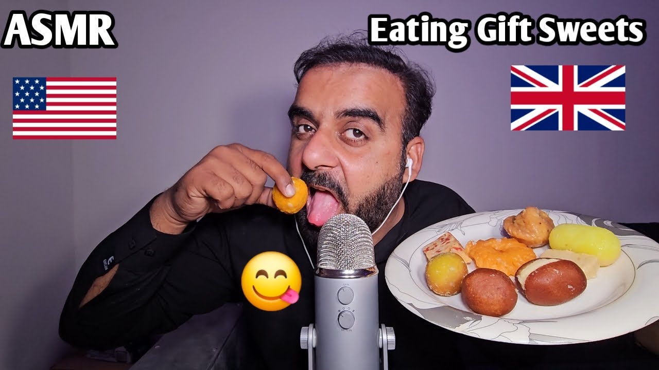 ASMR -  Eating Gift Sweets ( Real Mukbang & Extreme eating sounds )