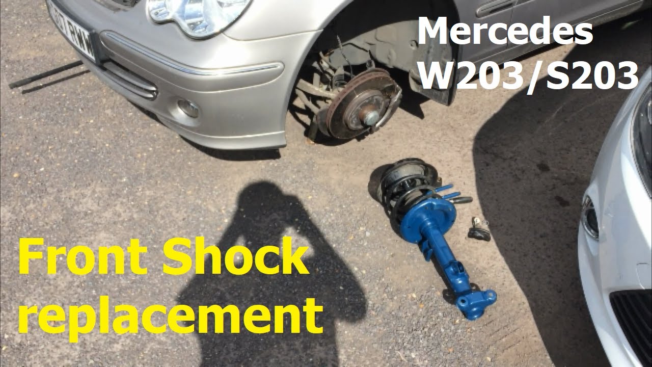 Замена передних амортизаторов Mercedes W203/S203