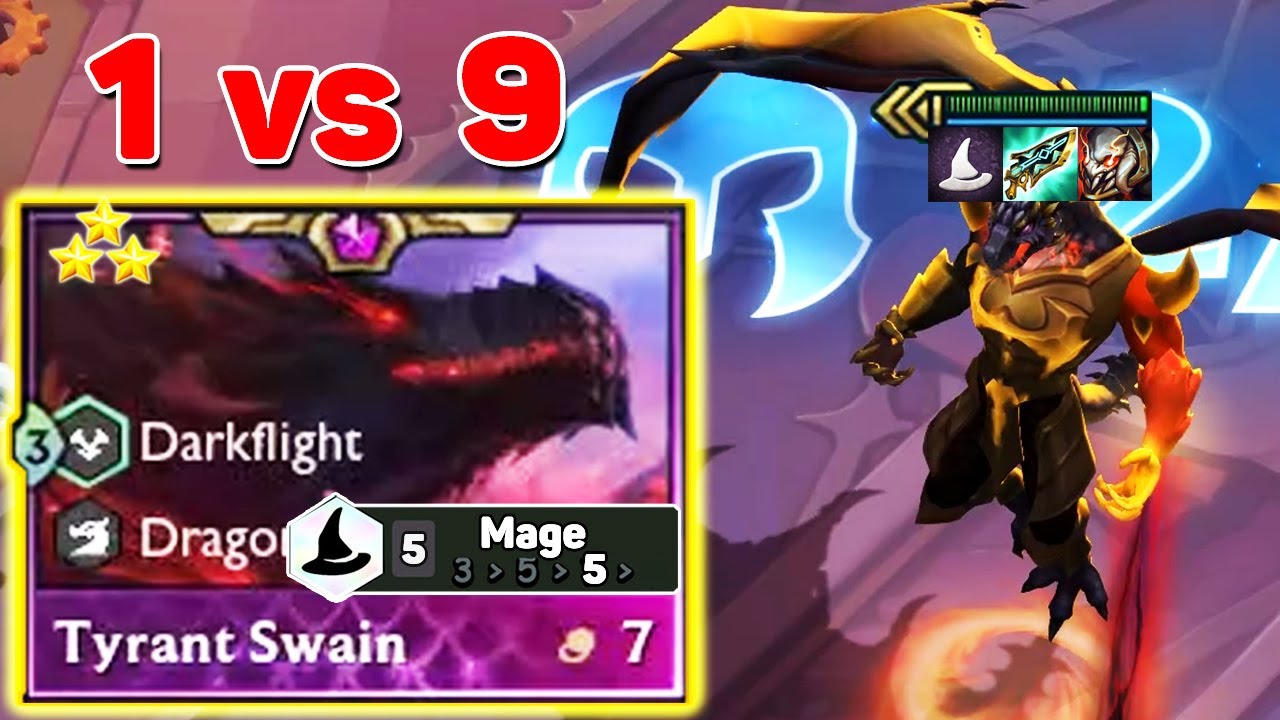 Mage 3-Star Swain 1vs9 | TFT SET 7.5