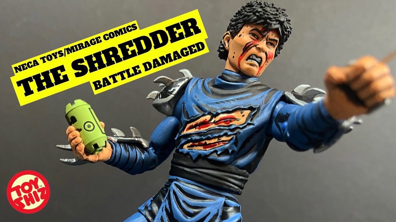 2023 TMNT THE SHREDDER (Battle Damaged) | Mirage Comics Color Variant | NECA Toys