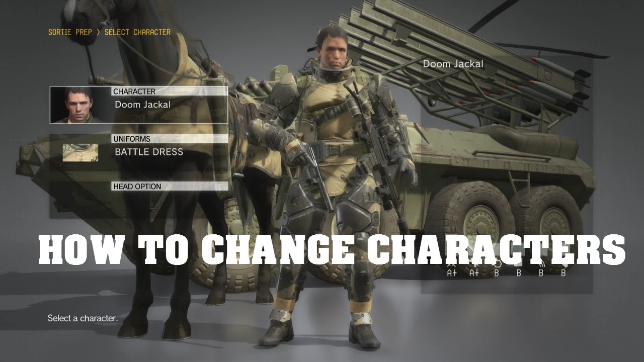 HOW TO CHANGE CHARACTERS METAL GEAR SOLID 5