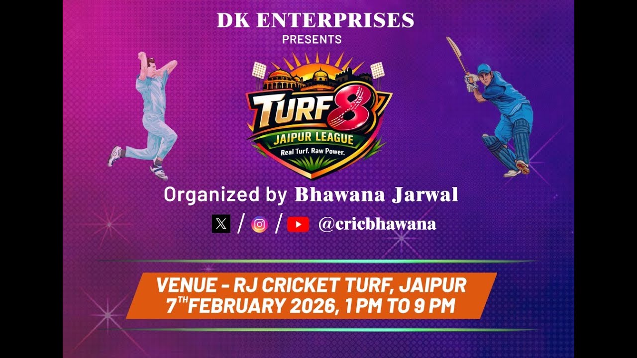🔴LIVE : TURF8 || RJ CRICKET TURF || LEAGUE MATCHES || TURF8 JAIPUR LEAGUE#srsportslive #cricket