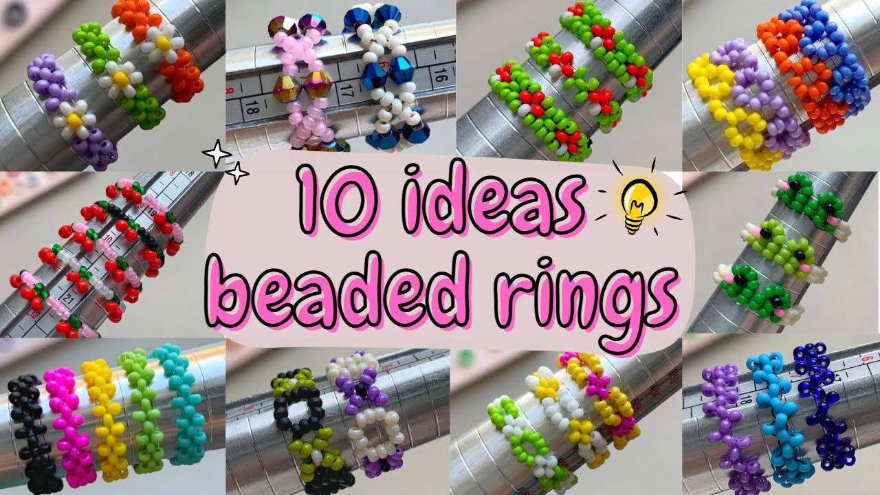 10 BEADED RING TUTORIALS 🔥