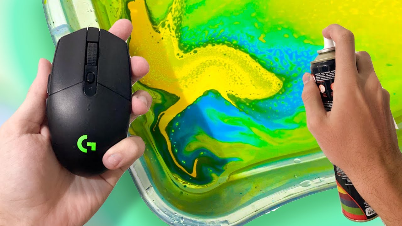 HYDRO DIPPING 💥 PERSONALIZANDO MEU MOUSE GAMER PRA JOGAR FORTNITE... ficou incrível!