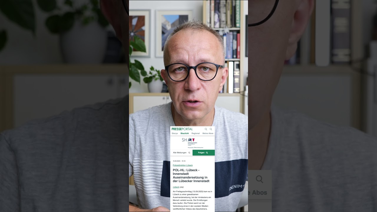LUBEKA. Osobliwa reakcja policji na publikację w internecie filmów ze zdarzenia w centrum miasta